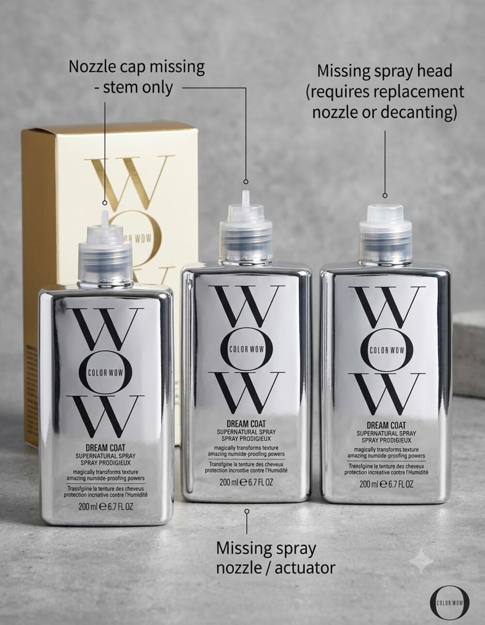 The Color Wow Dream Coat Supernatural Anti-Humidity Spray - 6.7 oz bottle x 3